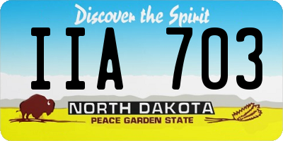 ND license plate IIA703