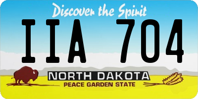 ND license plate IIA704