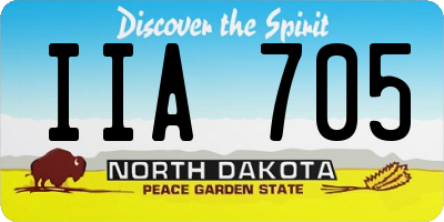 ND license plate IIA705