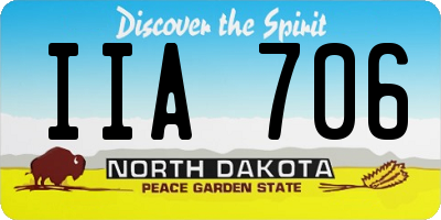 ND license plate IIA706
