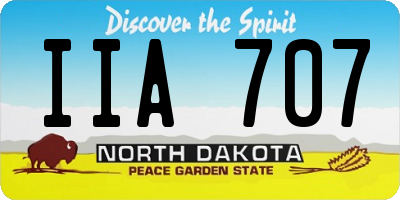 ND license plate IIA707
