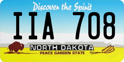 ND license plate IIA708