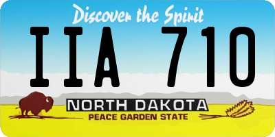 ND license plate IIA710