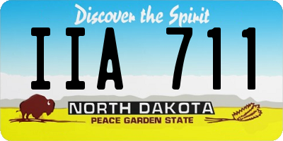 ND license plate IIA711