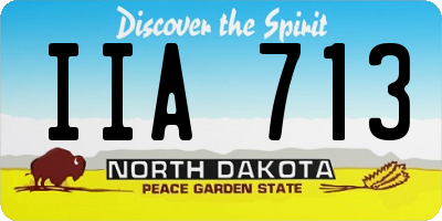 ND license plate IIA713