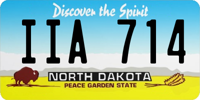 ND license plate IIA714