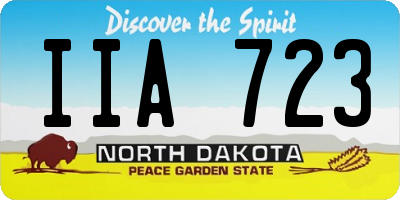 ND license plate IIA723