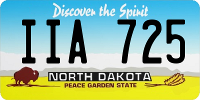 ND license plate IIA725
