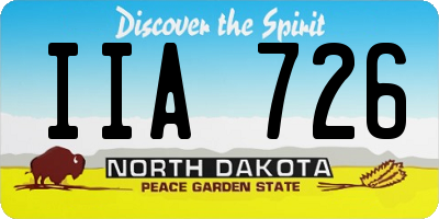 ND license plate IIA726