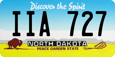ND license plate IIA727