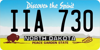 ND license plate IIA730