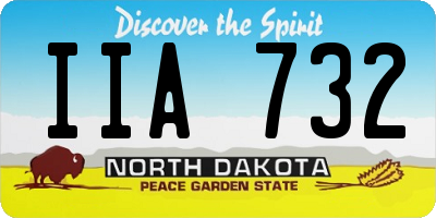 ND license plate IIA732