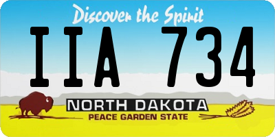 ND license plate IIA734