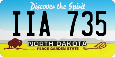 ND license plate IIA735