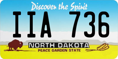 ND license plate IIA736