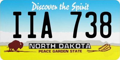 ND license plate IIA738