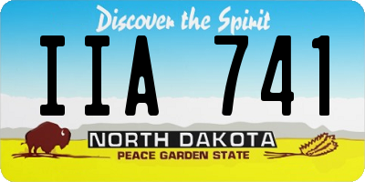 ND license plate IIA741