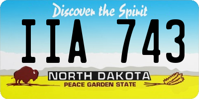 ND license plate IIA743