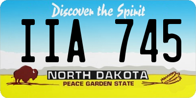 ND license plate IIA745
