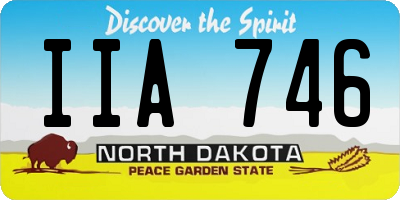 ND license plate IIA746