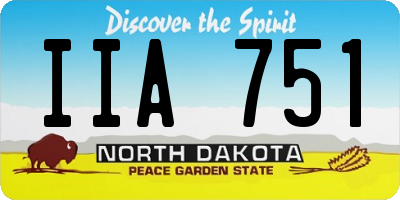 ND license plate IIA751