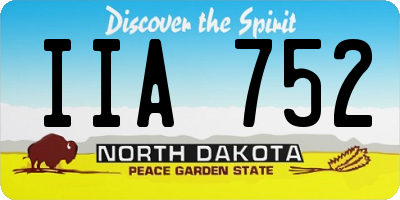 ND license plate IIA752