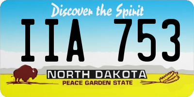 ND license plate IIA753