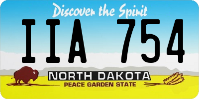 ND license plate IIA754