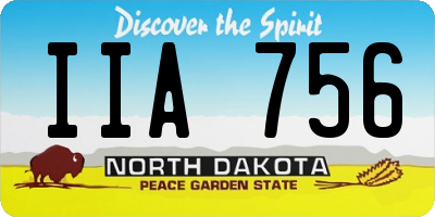 ND license plate IIA756
