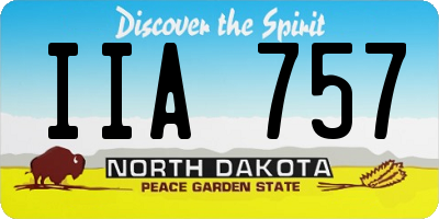 ND license plate IIA757