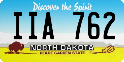 ND license plate IIA762