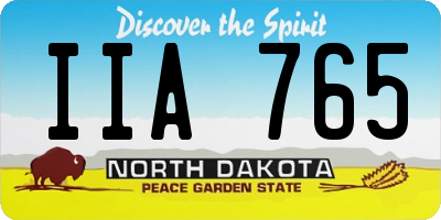 ND license plate IIA765