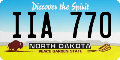 ND license plate IIA770