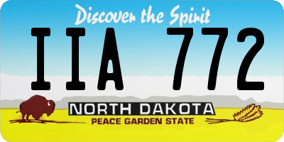 ND license plate IIA772
