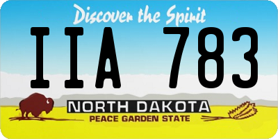 ND license plate IIA783