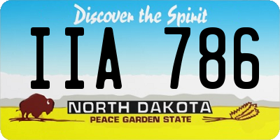 ND license plate IIA786