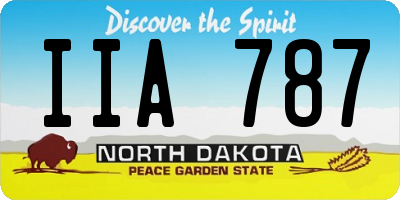 ND license plate IIA787