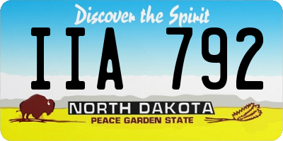 ND license plate IIA792
