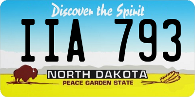ND license plate IIA793