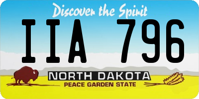 ND license plate IIA796