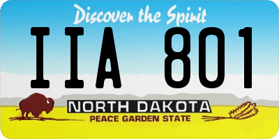 ND license plate IIA801