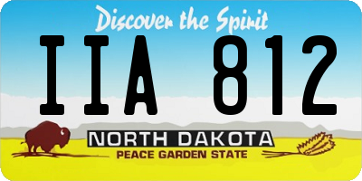 ND license plate IIA812