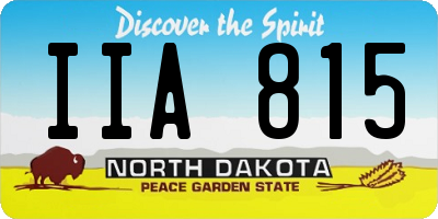 ND license plate IIA815