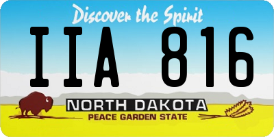 ND license plate IIA816