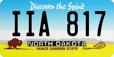 ND license plate IIA817