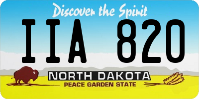 ND license plate IIA820
