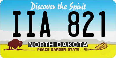 ND license plate IIA821