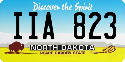 ND license plate IIA823