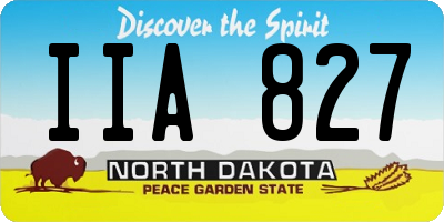 ND license plate IIA827