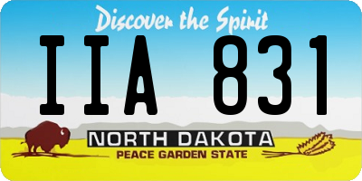 ND license plate IIA831